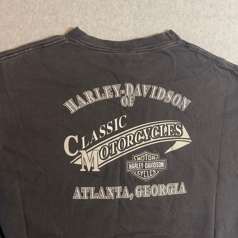 Vintage Harley Davidson Classic Motorcycles T Shirt Black XL USA 2002 Nice Fade